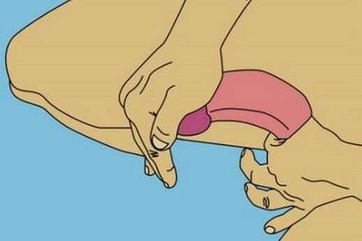 ծալելով առնանդամը՝ գլուխը մեծացնելու համար